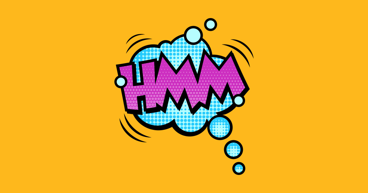 HMM Comic Speech Bubble Comic TShirt TeePublic