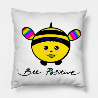 Positive Rainbow Bee Pillow