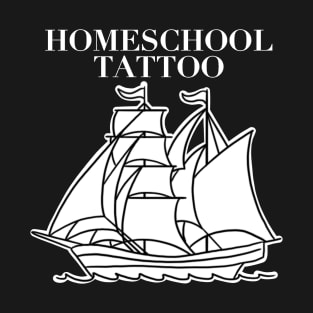 HomeSchooltattoo Ship upside down T-Shirt