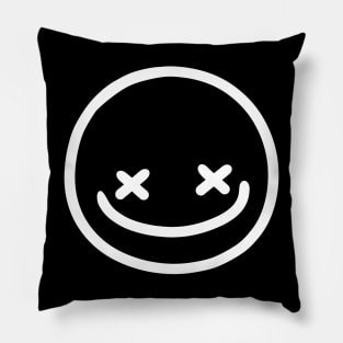 Crossed Eyes Smiling Face Pillow