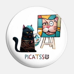 Picatsso Cat Funny Pin