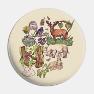 Forest Animals Pin