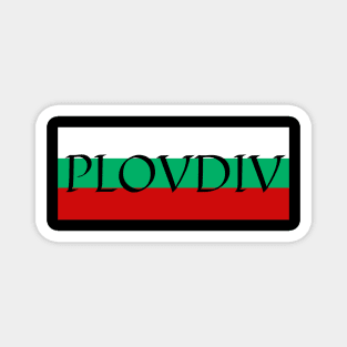 Plovdiv City Bulgarian Flag Colors Magnet