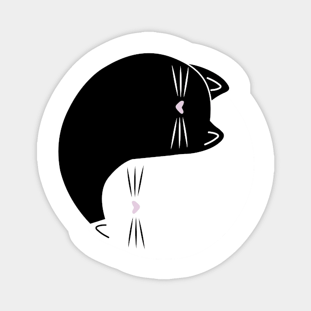 Yin Yang Cats Magnet by CreativeDesignsx