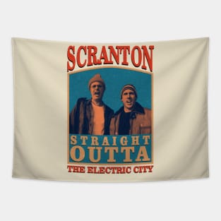 Scranton Electric City Straight Otta Retro 70s Tapestry