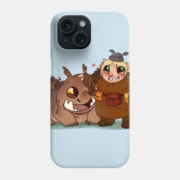 Fishlegs and Meatlug Phone Case by FoxintheBushStudios