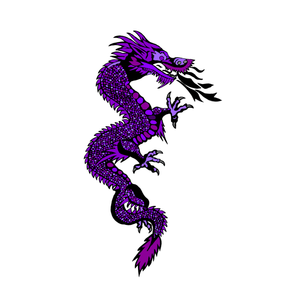 Purple Chinese Dragon design by KaisPrints