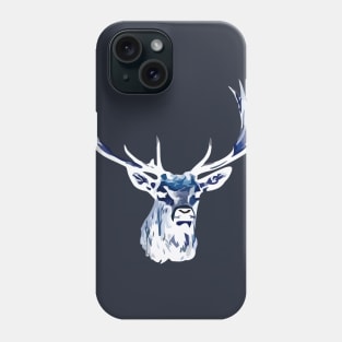 Red deer (Cervus elaphus) in white Phone Case