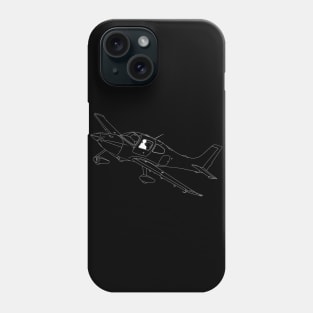 Cirrus SR22 Aircraft Illustration Phone Case