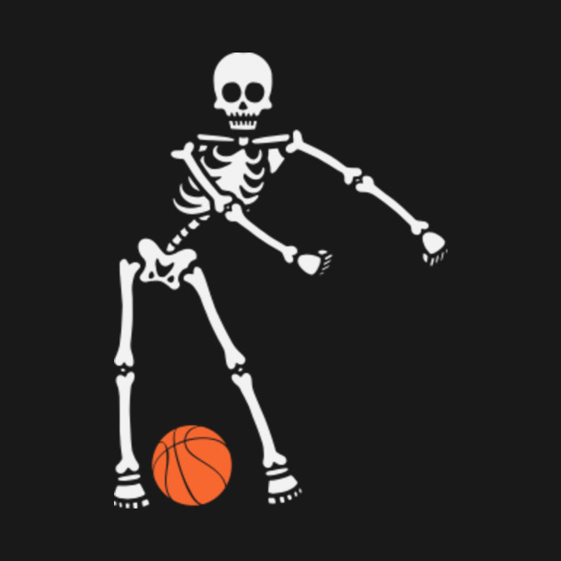 Skeleton Basketball Halloween Tshirt Flossing Dance Costume Kids