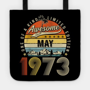 Awesome Since May 1973 Vintage 50th Birthday Tote