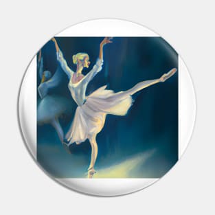 Ballerina Dancing stage Painting Pin