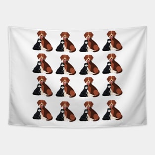 dog and cat lover pattern Tapestry