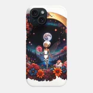 Cute fairy in the moon light. Phone Case