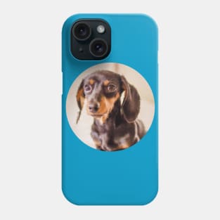 Dachshund puppy painting Phone Case