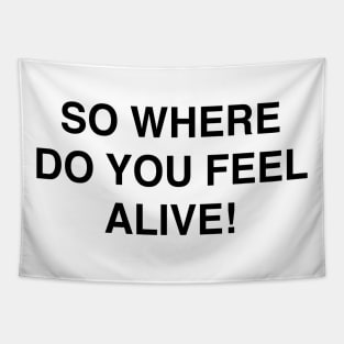 SO WHERE DO YOU FEEL ALIVE Tapestry