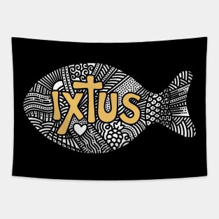 The Christian symbol, the fish is Jesus Christ. Tapestry