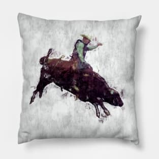 Champion Bull Rider - Rodeo Event Pillow