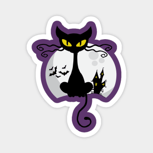 Black Cat Halloween edition Magnet