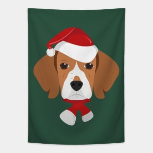 Santa Beagle Dog Tapestry