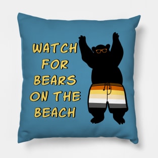 Bears on the Beach Pillow