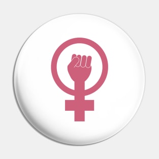 Feminist Symbol Icon - raised fist with a Venus symbol Pin