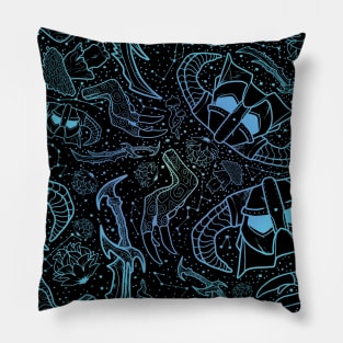 Northern Lights Nord Warrior | Gamer Gaming Fantasy Scrolls Pillow