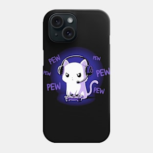 Cute funny cat gaming animal lover quote artwork Phone Case