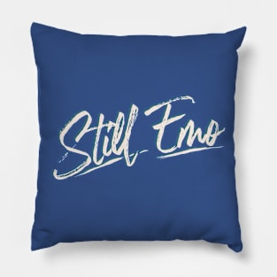 Still Emo (2024, White and Teal) Pillow