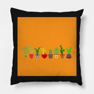 Cactus sobre naranja Pillow