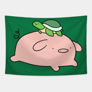 Pig and Tiny Turtle Tapestry