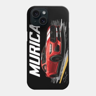 race red mustang gt 5.0 s650 usa murica Phone Case