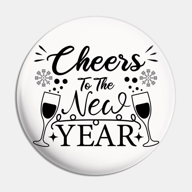 Cheers To The New Year Pin by VecTikSam