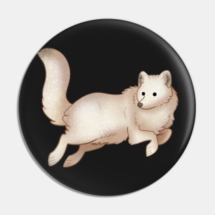 Cozy Arctic Fox Pin