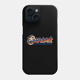 sunset - vintage retro 70s future b Phone Case