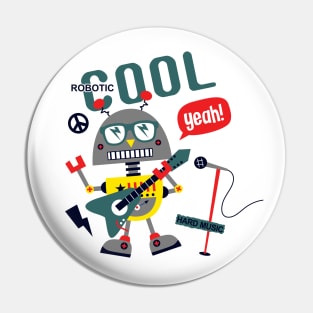 cool robotic guitar cartoon Pin