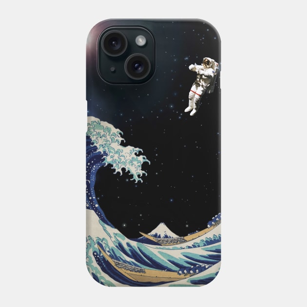 The Great Wave - Cosmonaut Phone Case by creativewrld