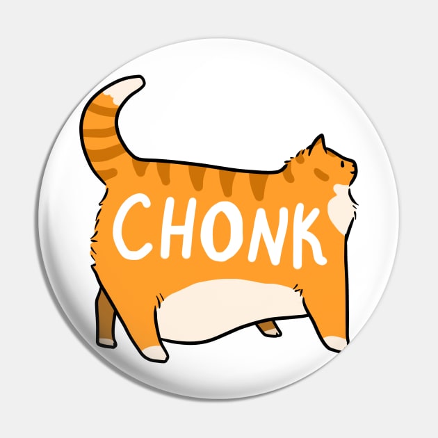 Chonky Orange Tabby Cat Pin by saradaboru