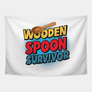 Wooden Spoon Survivor Pop Art Tapestry