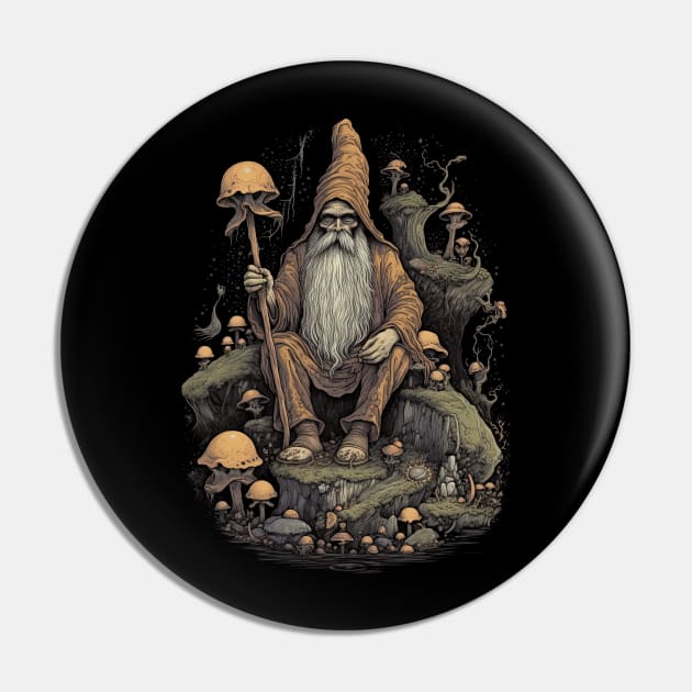 Lord Of The Shrooms - dark gnome fantasy mushroom illustration Pin by AltrusianGrace