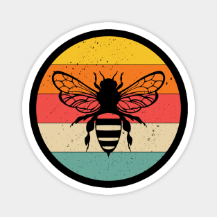 Bee Retro Vintage 60s 70s Sunset Insect Beekeeper Beekeeping Magnet