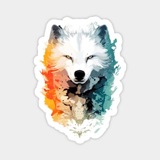 Wolf Wild Nature Animal Colors Art Paint Magnet