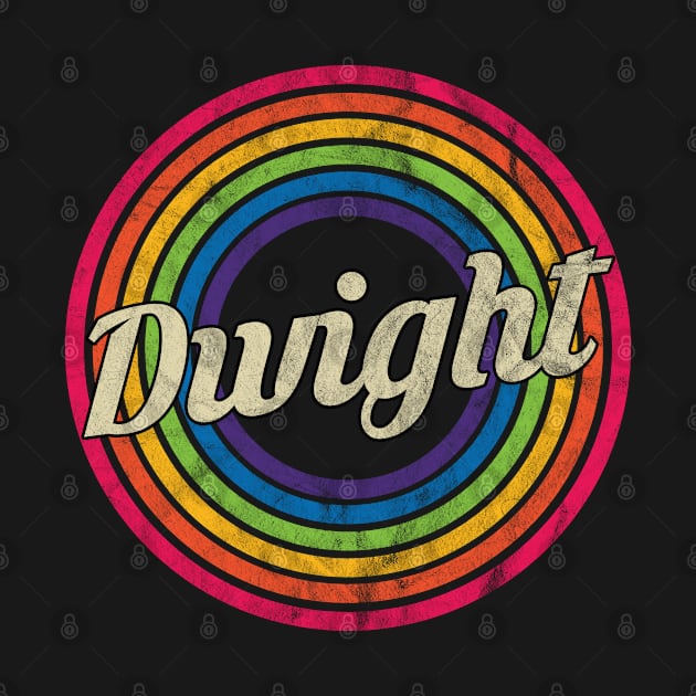 Dwight - Retro Rainbow Faded-Style by MaydenArt