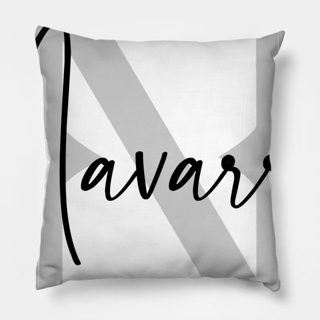 Navarra Second Name, Navarra Family Name, Navarra Middle Name Pillow by Huosani