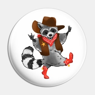 Roosevelt Raccoon is a Cowboy! Pin