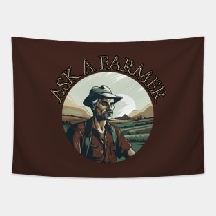 Ask a Farmer, village life, american farm, gift present ideas Tapestry