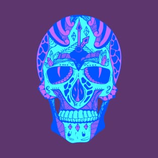 Blue Time Skull T-Shirt