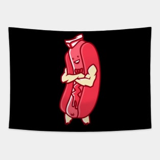 Smiling Macho Hot Dog Tapestry