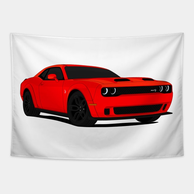 HELLCAT RED Tapestry by VENZ0LIC