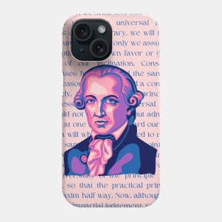 Emmanuel Kant Portrait and Quote Phone Case